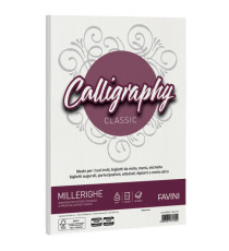 Carta Calligraphy Millerighe - A4 - 100 gr - bianco 01 - Favini - conf. 50 fogli