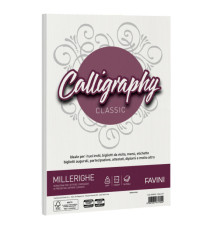 Carta Calligraphy Millerighe - A4 - 100 gr - bianco 01 - Favini - conf. 50 fogli