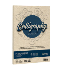 Carta Calligraphy pergamena - A4 - 190 gr - sabbia 02 - Favini - conf. 50 fogli