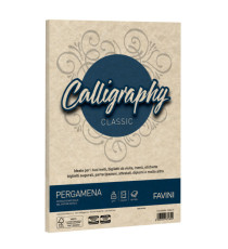 Carta Calligraphy pergamena - A4 - 190 gr - sabbia 02 - Favini - conf. 50 fogli