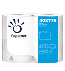 Carta igienica - 2 veli - 16,5 gr - diametro 12,4 cm - 9,5 cm x 38,5 mt - 350 strappi - Papernet - pacco 4 rotoli