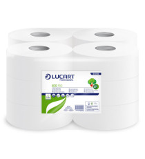 Carta igienica Eco Mini Jumbo - 2 veli - 15 gr - diametro 18 cm - 9,1 cm x 150 mt - Lucart