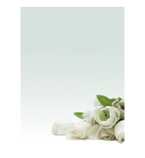 Carta con stampa rosa bianca - A4 - 90 gr - Decadry - conf. 20 fogli