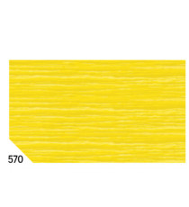 Carta crespa - 50 x 250 cm - 48 gr/m² - giallo 570 - Rex Sadoch - conf. 10 rotoli Carta crespa - 50 x 250 cm - 48 gr/m² - giallo 570 - Rex Sadoch - conf. 10 rotoli
