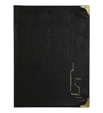 Carta dei vini Basic - A4 - 31,5 x 24 cm - PVC - nero - 4+2 buste fisse incluse - Securit Carta dei vini Basic - A4 - 31,5 x 24 cm - PVC - nero - 4+2 buste fisse incluse - Securit