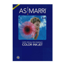 Carta fotografica - per inkjet - A4 - 150 gr - 50 fogli - effetto lucido - bianco - As Marri Carta fotografica - per inkjet - A4 - 150 gr - 50 fogli - effetto lucido - bianco - As Marri