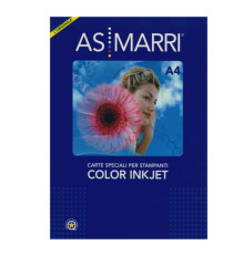 Carta fotografica - per inkjet - A4 - 150 gr - 50 fogli - effetto lucido - bianco - As Marri Carta fotografica - per inkjet - A4 - 150 gr - 50 fogli - effetto lucido - bianco - As Marri