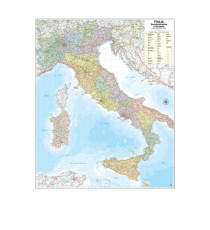 Carta geografica Italia amministrativa e stradale - murale - 97 x 122 cm - Belletti Carta geografica Italia amministrativa e stradale - murale - 97 x 122 cm - Belletti