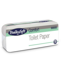 Carta igienica Comfort - 2 veli - 16 gr - diametro 10,5 cm - 9,5 cm x15,2 mt -145 strappi - BulkySoft - pacco 10 rotoli