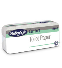 Carta igienica Comfort - 2 veli - 16 gr - diametro 10,5 cm - 9,5 cm x15,2 mt -145 strappi - BulkySoft - pacco 10 rotoli