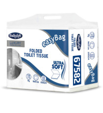 Carta igienica interfogliata EasyBag - 15,5 gr - strappo 11x19 cm - Bulkysoft - pacco da 250 strappi