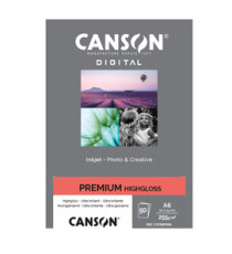 Carta Inkjet Premium - 10 x 15 cm - 255 gr - 50 fogli - lucida - Canson