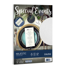 Carta metallizzata Special Events - A4 - 120 gr - bianco - Favini - conf. 20 fogli
