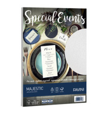 Carta metallizzata Special Events - A4 - 120 gr - bianco - Favini - conf. 20 fogli