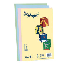 Carta Le Cirque - A4 - 80 gr - mix 4 colori pastello - Favini - conf. 200 fogli Carta Le Cirque - A4 - 80 gr - mix 4 colori pastello - Favini - conf. 200 fogli