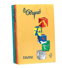 Carta Le Cirque - A4 - 80 gr - mix 5 colori intensi - Favini - conf. 500 fogli