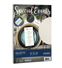 Carta metallizzata Special Events - A4 - 120 gr - crema - Favini - conf. 20 fogli