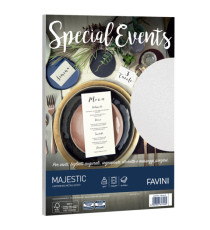 Carta metallizzata Special Events - A4 - 250 gr - bianco - Favini - conf. 10 fogli