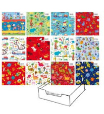 Carta regalo - raso - Bambini - 70 x 100 cm - Rex Sadoch - scatola 100 fogli Carta regalo - raso - Bambini - 70 x 100 cm - Rex Sadoch - scatola 100 fogli