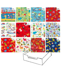 Carta regalo - raso - Bambini - 70 x 100 cm - Rex Sadoch - scatola 100 fogli Carta regalo - raso - Bambini - 70 x 100 cm - Rex Sadoch - scatola 100 fogli