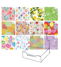 Carta regalo - raso - Primavera - 70 x 100 cm - Rex Sadoch - scatola 100 fogli Carta regalo - raso - Primavera - 70 x 100 cm - Rex Sadoch - scatola 100 fogli