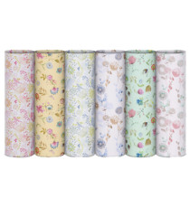 Carta regalo riciclata Fiori di campo - 100 fogli - 70x100cm - fantasie assortite - Rex Sadoch