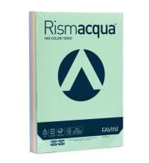 Carta Rismacqua - A4 - 140 gr - mix 5 colori - Favini - conf. 200 fogli Carta Rismacqua - A4 - 140 gr - mix 5 colori - Favini - conf. 200 fogli