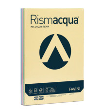 Carta Rismacqua - A4 - 200 gr - mix 5 colori - Favini - conf. 125 fogli
