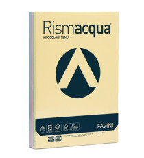 Carta Rismacqua - A4 - 200 gr - mix 5 colori - Favini - conf. 125 fogli