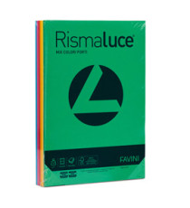 Carta Rismaluce - A4 - 140 gr - mix 6 colori - Favini - conf. 200 fogli