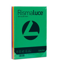 Carta Rismaluce - A4 - 140 gr - mix 6 colori - Favini - conf. 200 fogli