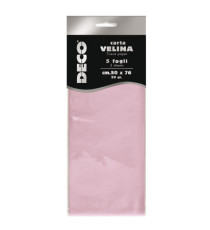 Carta velina - 20 gr - 50 x 76 cm - rosa - Deco - busta 5 fogli Carta velina - 20 gr - 50 x 76 cm - rosa - Deco - busta 5 fogli