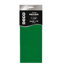 Carta velina - 20 gr - 50 x 76 cm - verde chiaro - Deco - busta 5 fogli Carta velina - 20 gr - 50 x 76 cm - verde chiaro - Deco - busta 5 fogli