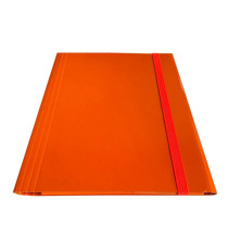 Cartella c/elastico piatto - dorso variabile - arancio - Starline