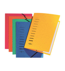 Cartella con elastico -  in cartoncino - A4 - rosso - Pagna