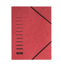 Cartella con elastico -  in cartoncino - A4 - rosso - Pagna
