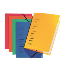 Cartella con elastico -  in cartoncino - A4 - rosso - Pagna