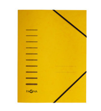 Cartella con elastico - in cartoncino - A4 - giallo - Pagna