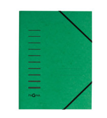 Cartella con elastico - in cartoncino - A4 - verde - Pagna Cartella con elastico - in cartoncino - A4 - verde - Pagna