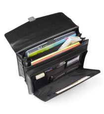 Cartella in similpelle - nero - 41x32x16cm - City Time Cartella in similpelle - nero - 41x32x16cm - City Time