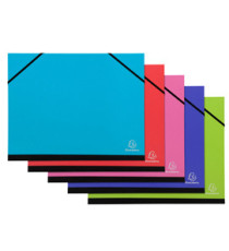 Cartella porta disegni con elastici Ideramama - A4 - colori assortiti - Exacompta