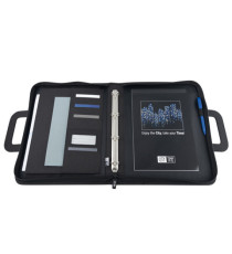 Cartella portablocco - con manici - nero/grigio - 28,5x36cm - City Time Cartella portablocco - con manici - nero/grigio - 28,5x36cm - City Time