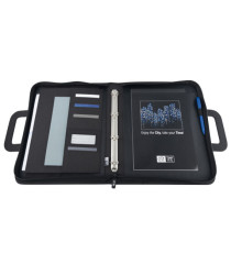 Cartella portablocco - con manici - nero/grigio - 28,5x36cm - City Time Cartella portablocco - con manici - nero/grigio - 28,5x36cm - City Time