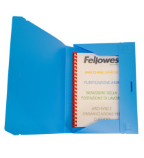 Cartella progetto con elastico - 24 x 35 cm - dorso 3 cm - azzurro - Fellowes