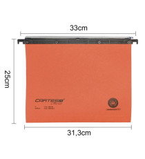 Cartella sospesa Cartesio - cassetto - interasse 33 cm - fondo U 30 mm - 31,3x25 cm - arancio - Bertesi Cartella sospesa Cartesio - cassetto - interasse 33 cm - fondo U 30 mm - 31,3x25 cm - arancio - Bertesi