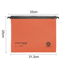 Cartella sospesa Cartesio - cassetto - interasse 33 cm - fondo U 30 mm - 31,3x25 cm - arancio - Bertesi Cartella sospesa Cartesio - cassetto - interasse 33 cm - fondo U 30 mm - 31,3x25 cm - arancio - Bertesi