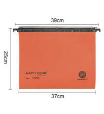 Cartella sospesa Cartesio - cassetto - interasse 39 cm - fondo V - 37x25 cm - arancio - Bertesi Cartella sospesa Cartesio - cassetto - interasse 39 cm - fondo V - 37x25 cm - arancio - Bertesi