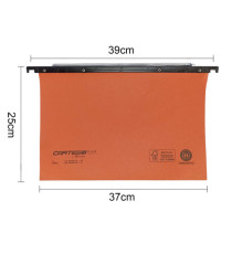 Cartella sospesa Cartesio Plus - cassetto - interasse 39 cm - fondo U 30 mm - 37x25 cm -  arancio - Bertesi Cartella sospesa Cartesio Plus - cassetto - interasse 39 cm - fondo U 30 mm - 37x25 cm -  arancio - Bertesi