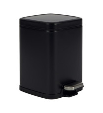 Bidone Pico - con pedale e vaschetta - 6 L - nero satinato - Perfetto Bidone Pico - con pedale e vaschetta - 6 L - nero satinato - Perfetto