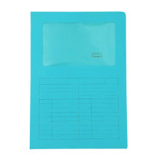 Cartelline a L con finestra Sintex - cartoncino 120 gr - 22x31cm - acquamarina - Blasetti - conf. 50 pezzi Cartelline a L con finestra Sintex - cartoncino 120 gr - 22x31cm - acquamarina - Blasetti - conf. 50 pezzi